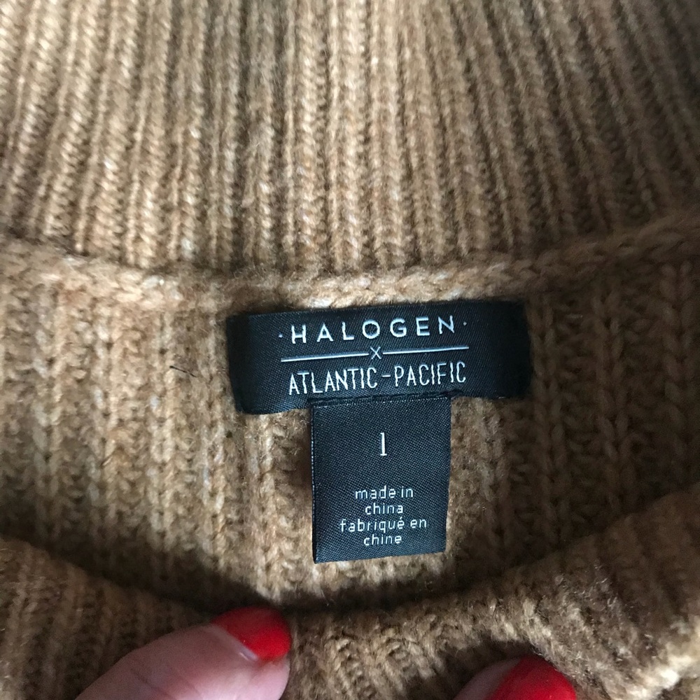 Halogen Oversized Mock Neck Rust Sweater I Or 1 - image 3